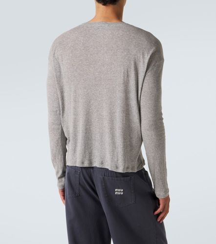 Longsleeve aus Baumwoll-Jersey - Miu Miu - Modalova