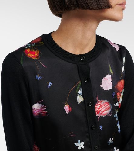 Cárdigan cropped de lana estampado - Erdem - Modalova