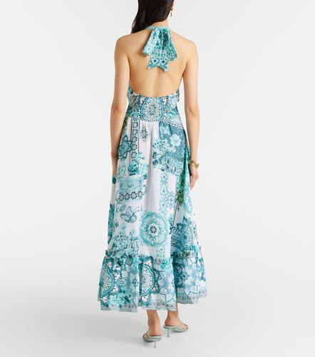 Verziertes Midikleid aus Leinen - Camilla - Modalova