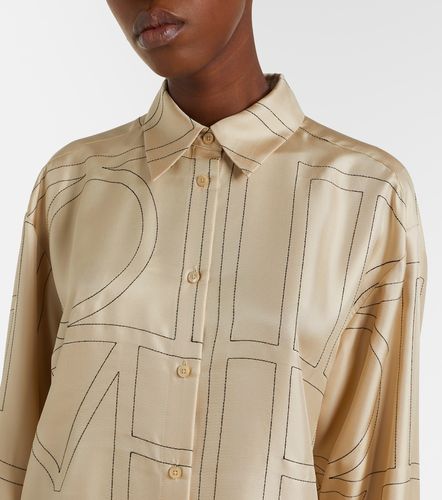Camisa de satén de seda bordada - Toteme - Modalova