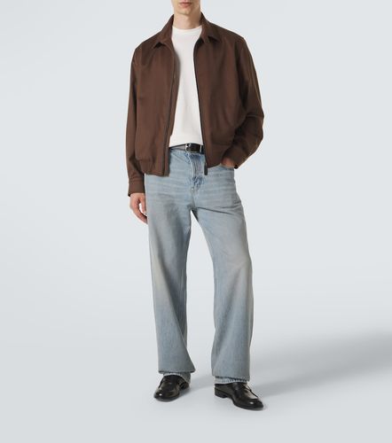 T-shirt in jersey di cotone con pelle - Moncler - Modalova