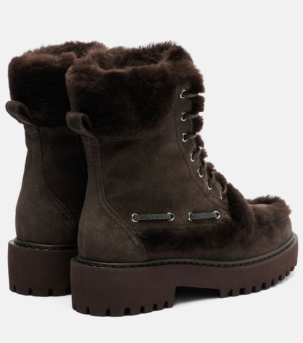 Botas de ante con borrego y cuentas Monili - Brunello Cucinelli - Modalova