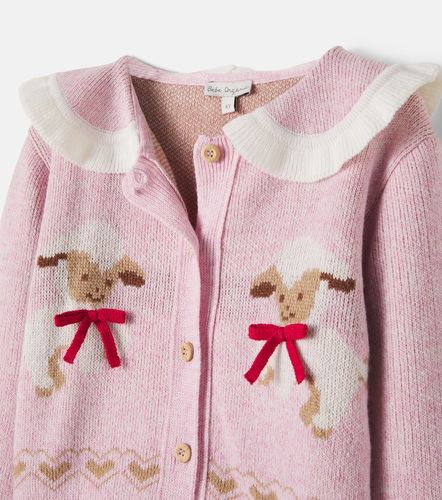 Cárdigan jacquard Laurel con lazo - Bebe Organic - Modalova