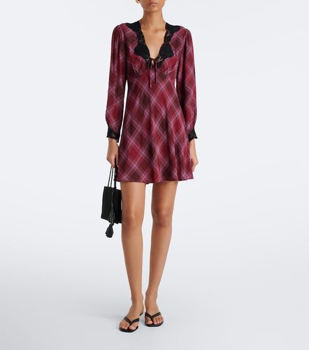 Carolina plaid lace-trimmed minidress - Rixo - Modalova