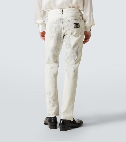 Printed straight jeans - Dolce&Gabbana - Modalova