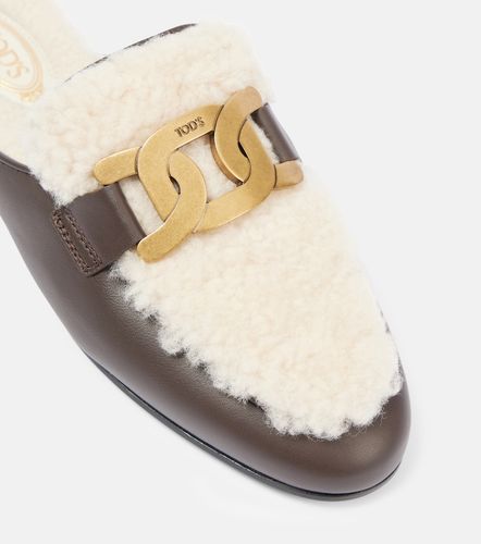 Mules Catena in shearling e pelle - Tod's - Modalova