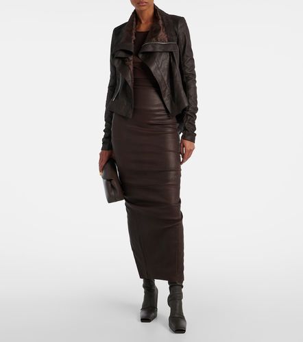 Gonna lunga Dirt Pillar con pelle - Rick Owens - Modalova