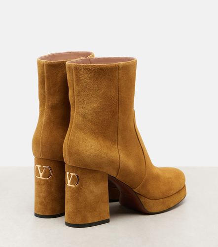 Botines con plataforma Fawcette 90 de ante - Valentino Garavani - Modalova