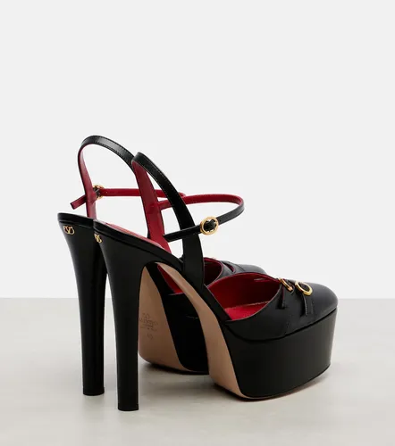 Crasher 145 leather platform pumps - Valentino Garavani - Modalova