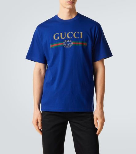 Jersey de algodón y seda con logo - Gucci - Modalova