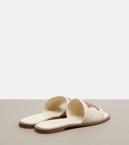 Caucaso leather-trimmed canvas slides - Max Mara - Modalova