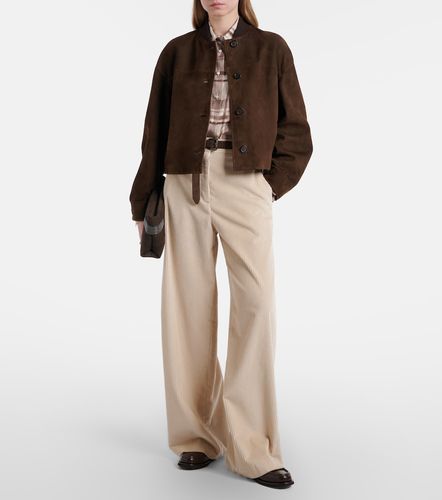 Cropped suede jacket - Brunello Cucinelli - Modalova