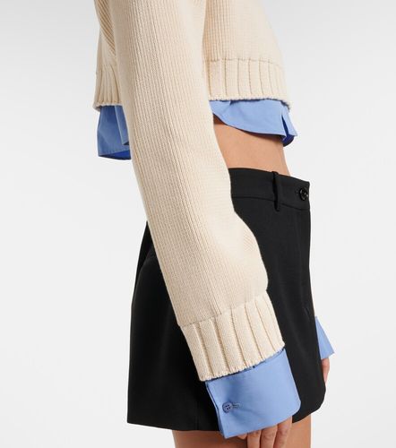Cropped-Pullover aus Baumwolle - Balenciaga - Modalova