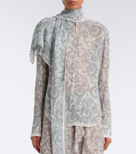 Blusa con capa de crepé de seda con paisley - Acne Studios - Modalova