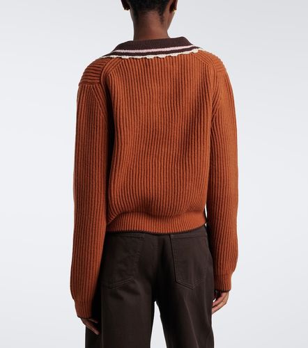 Pullover polo in misto lana con crochet - La DoubleJ - Modalova