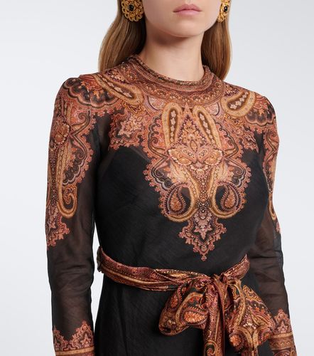 Vestido largo Ascent de lino y seda con paisley - Zimmermann - Modalova