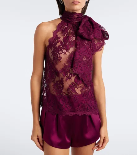 Sigma sheer tie-neck lace top - Retrofete - Modalova