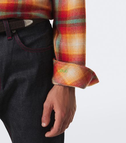 Camicia Shadow in cashmere a quadri con corniole - God's True Cashmere - Modalova