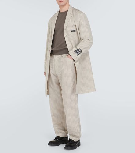 Pinstripe wool and linen wide-leg pants - Undercover - Modalova