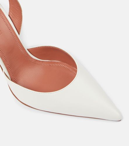 Holli 95 leather slingback pumps - Amina Muaddi - Modalova