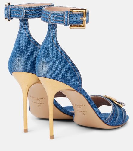 Balmain Logo denim sandals - Balmain - Modalova