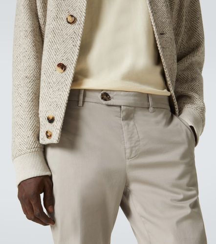 Pantaloni slim in gabardine di cotone - Brunello Cucinelli - Modalova