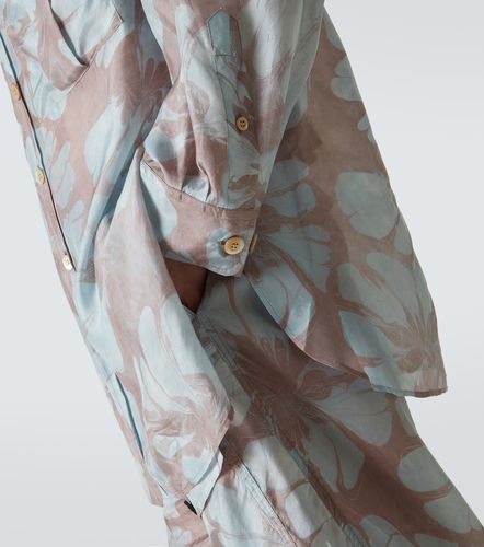Camicia in seta con stampa floreale - Dries Van Noten - Modalova