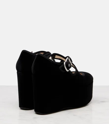 Alaïa Cuñas Criss Cross 110 de terciopelo - Alaia - Modalova