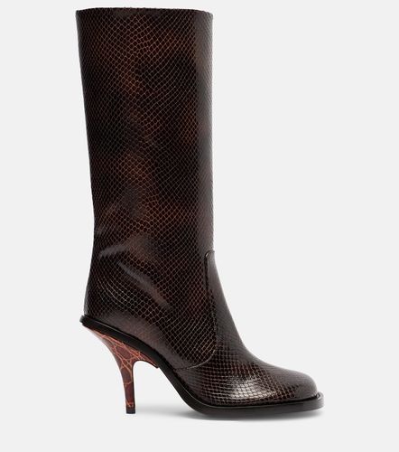 Botas altas de piel efecto serpiente - Dries Van Noten - Modalova