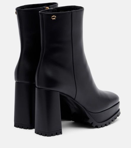 Leather platform ankle boots - Gianvito Rossi - Modalova