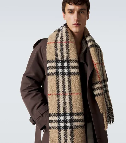 Check wool-blend boucle scarf - Burberry - Modalova