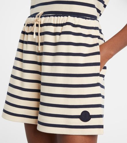 Shorts de jersey de algodón a rayas - Moncler - Modalova