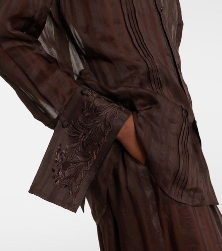 Camicia in lino e seta con ricamo - Xu Zhi - Modalova