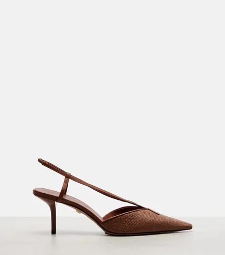 Leather-trimmed slingback pumps - Max Mara - Modalova