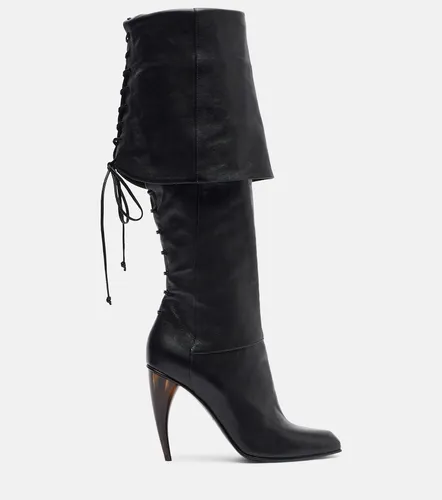 Horn Heel leather knee-high boots - McQueen - Modalova