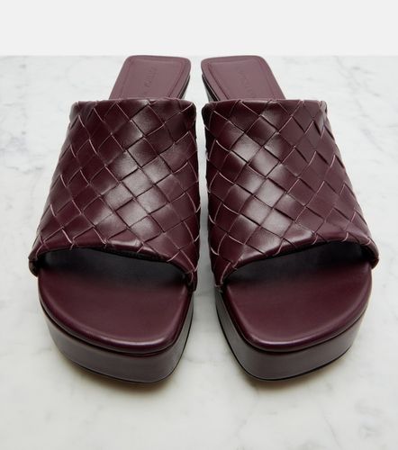 Rosita Intrecciato leather wedge mules - Bottega Veneta - Modalova