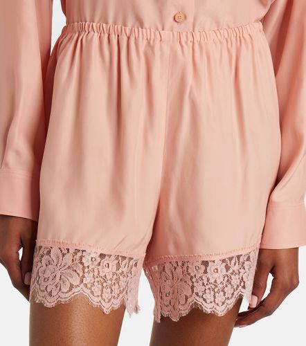 Shorts in seta con pizzo - Stella McCartney - Modalova
