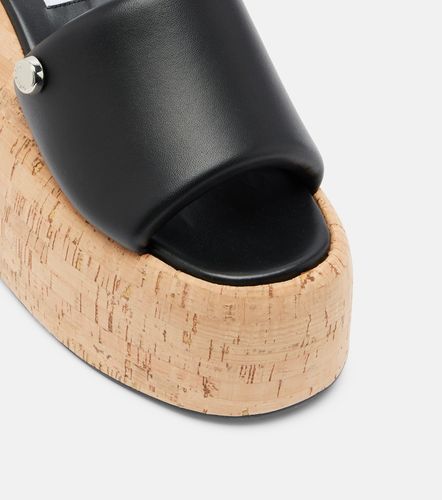 Mochi leather platform slides - The Attico - Modalova
