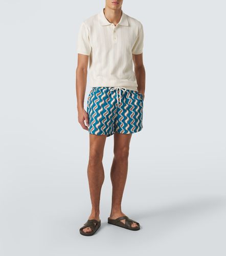 Polo Vidal in jacquard di cotone a righe - Frescobol Carioca - Modalova