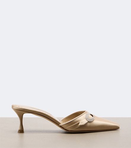 Embellished satin mules - Manolo Blahnik - Modalova