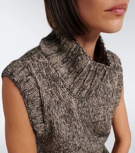 Cashmere, mohair, and silk turtleneck vest - Khaite - Modalova