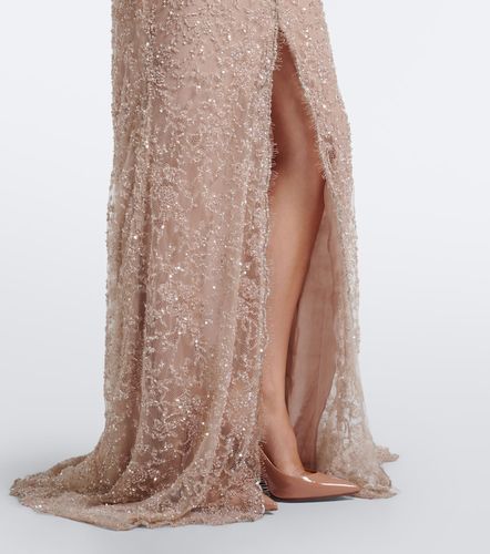 Verzierte Robe aus Spitze - Marmar Halim - Modalova