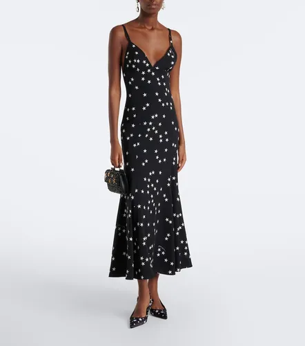 Vestido midi en mezcla de seda estampado - Dolce&Gabbana - Modalova