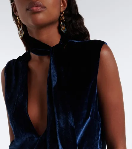 Etro Fringed tie-neck velvet top - Etro - Modalova