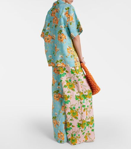 Mana floral patchwork linen shirt - Alemais - Modalova