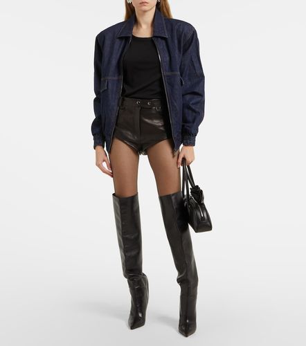 High-rise leather shorts - Magda Butrym - Modalova