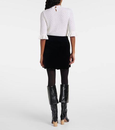 Chloé Minifalda festoneada de terciopelo - Chloe - Modalova