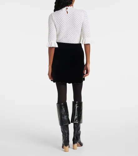 Chloé Minifalda festoneada de terciopelo - Chloe - Modalova