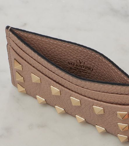 Tarjetero Rockstud de piel - Valentino Garavani - Modalova
