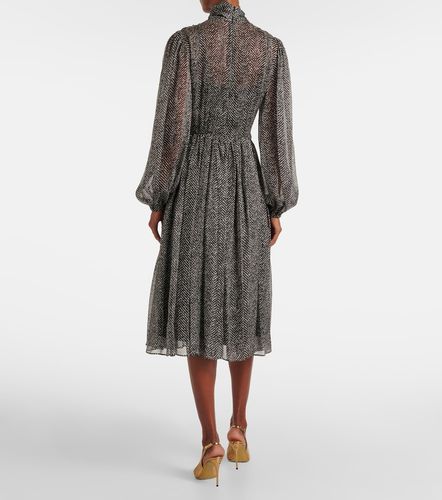 Abito midi in misto seta - Dolce&Gabbana - Modalova